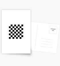 Chess board, chess, board, chessboard, checkerboard, checker, checkers, chequers Postcards
