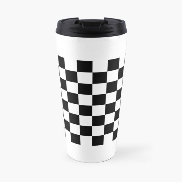 Chess board, chess, board, chessboard, checkerboard, checker, checkers, chequers Travel Mug