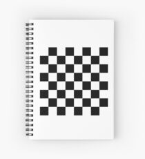 Chess board, chess, board, chessboard, checkerboard, checker, checkers, chequers Spiral Notebook