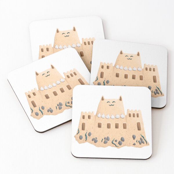Item preview, Sandcastle Kitty Cat Print designed and sold by Julia Sol.