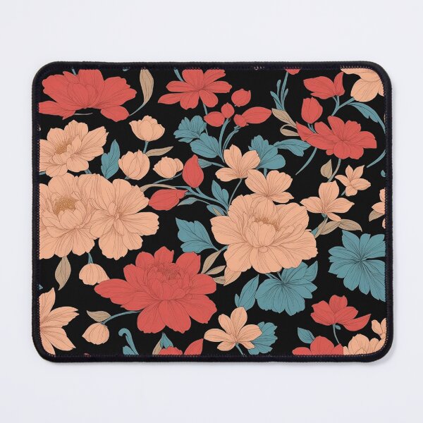 Item preview, Cream Red Seamless Floral Pattern designed and sold by Uday24.