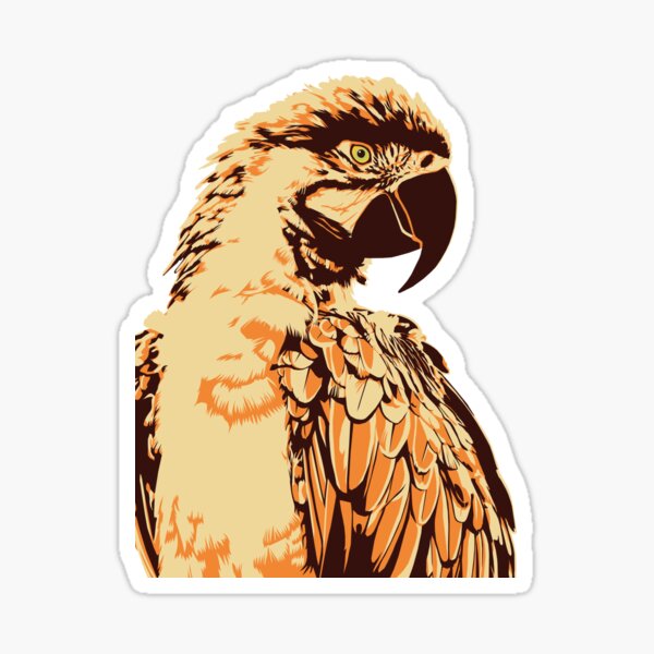 Ara parrot portrait Sticker