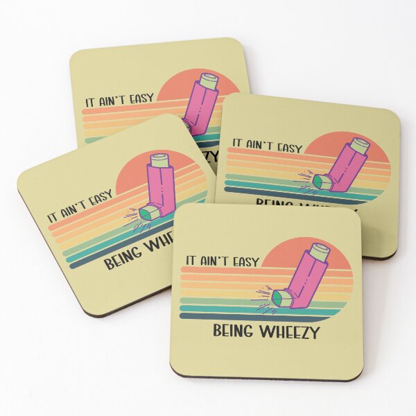 Item preview, It Ain't Easy Being Wheezy Retro Asthma Inhaler for Allergics designed and sold by AITeeGenius.
