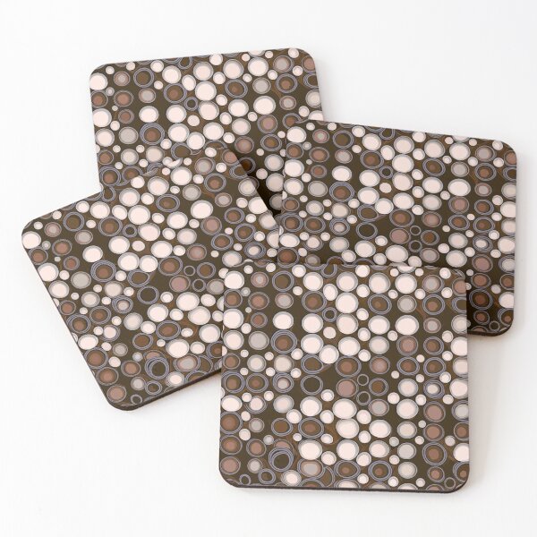 Item preview, Abstract Brown and White Circle Pattern on Dark Background designed and sold by Salahuddin190.