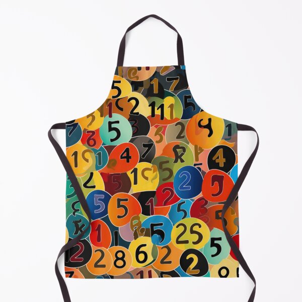 Item preview, Colorful fantasy pattern blue yellow orange green red black ornament numbers designed and sold by G-M-Designs.