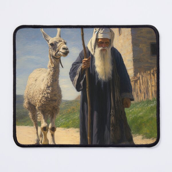 Item preview, Elderly Monk and His Llama designed and sold by Nabucodonoshop.