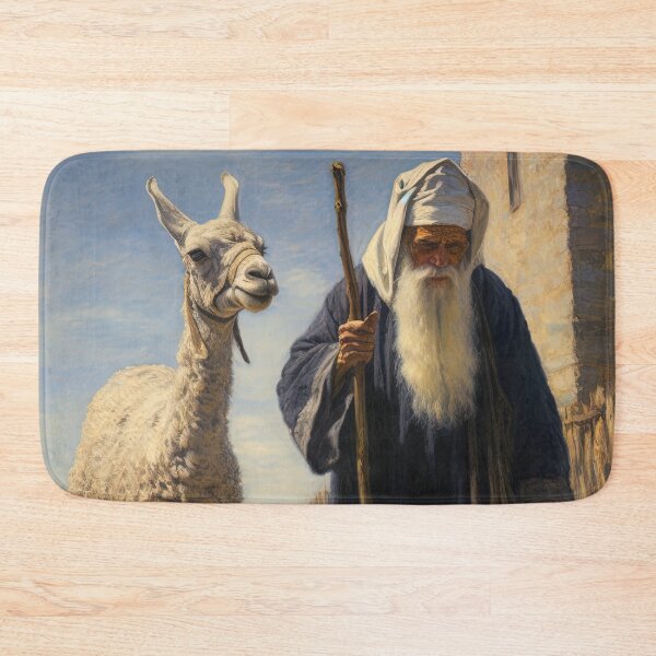 Item preview, Elderly Monk and His Llama designed and sold by Nabucodonoshop.