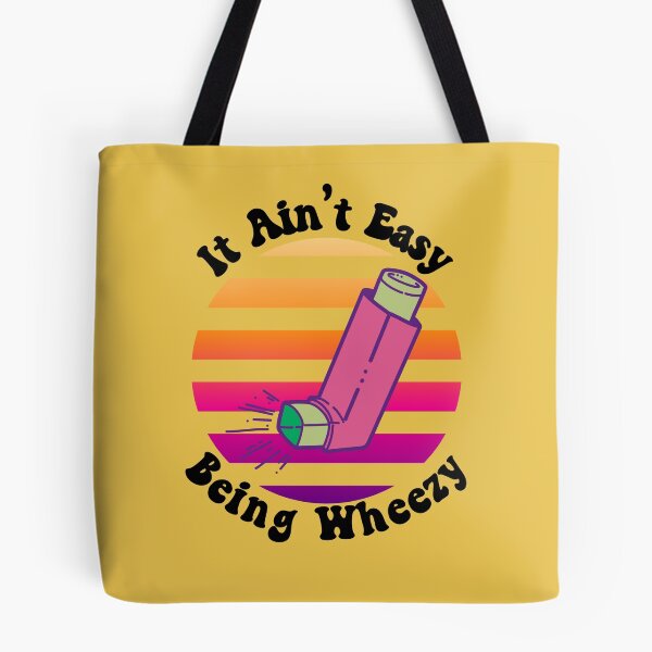 Item preview, It Ain't Easy Being Wheezy Neon Retro Asthma Inhaler Gift For Allergics designed and sold by AITeeGenius.
