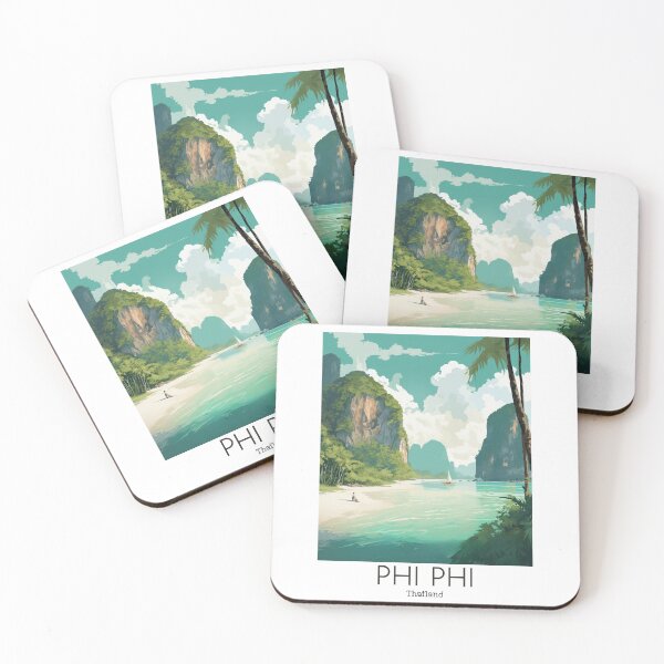 Item preview, A Vintage Travel Illustration of Phi Phi - Thailand designed and sold by GoodOldVintage.