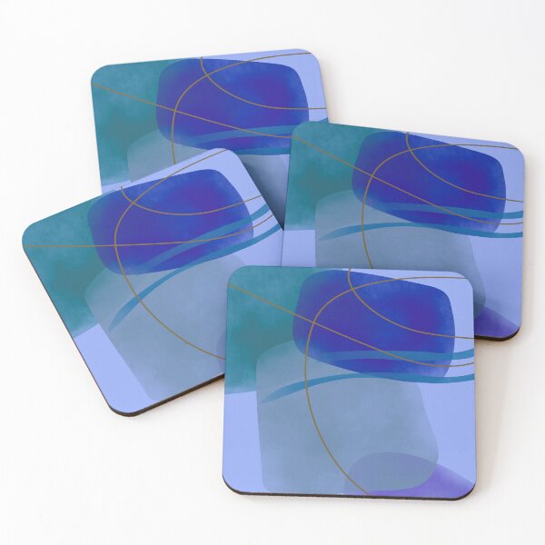 Item preview, Modern geometric blue shapes designed and sold by neurostructure.