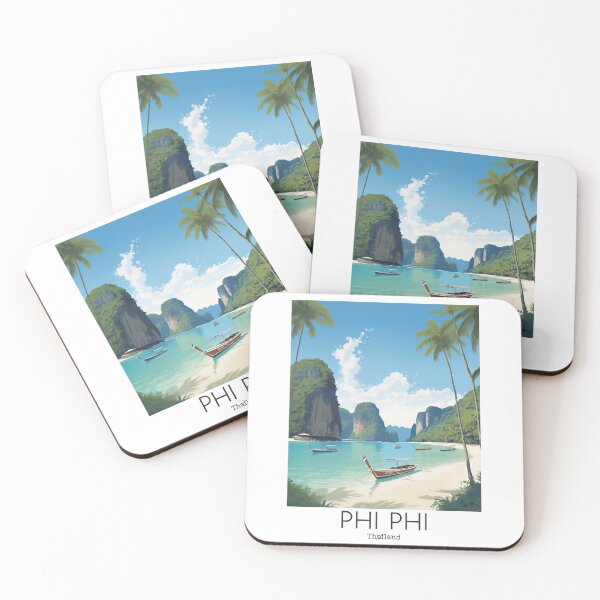 Item preview, A Vintage Travel Illustration of Phi Phi - Thailand designed and sold by GoodOldVintage.