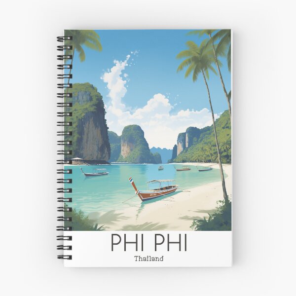 Item preview, A Vintage Travel Illustration of Phi Phi - Thailand designed and sold by GoodOldVintage.