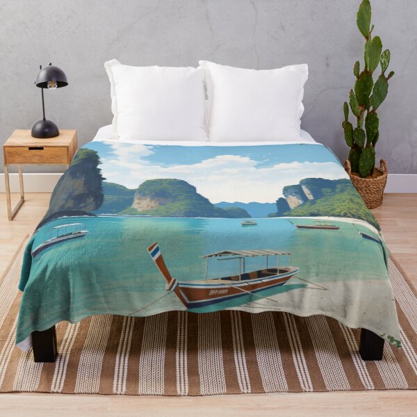 Item preview, A Vintage Travel Illustration of Phi Phi - Thailand designed and sold by GoodOldVintage.