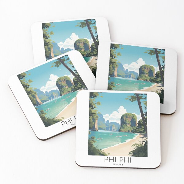 Item preview, A Vintage Travel Illustration of Phi Phi - Thailand designed and sold by GoodOldVintage.