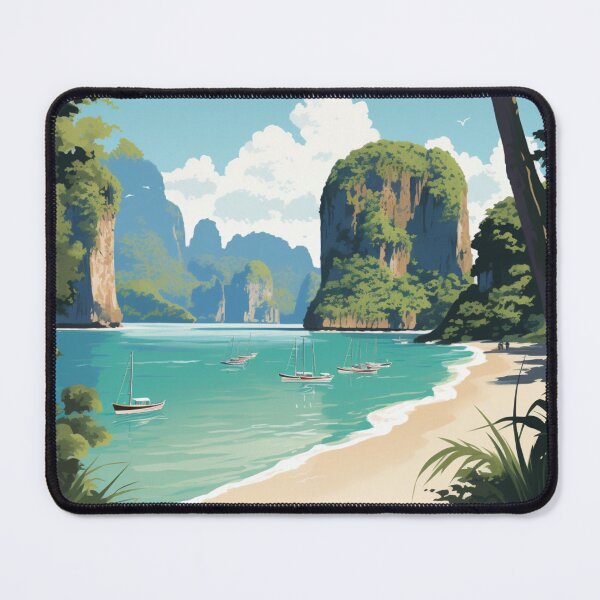 Item preview, A Vintage Travel Illustration of Phi Phi - Thailand designed and sold by GoodOldVintage.