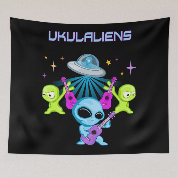 Item preview, Ukulaliens Ukulele Club Original Logo With Text designed and sold by Modewillis.