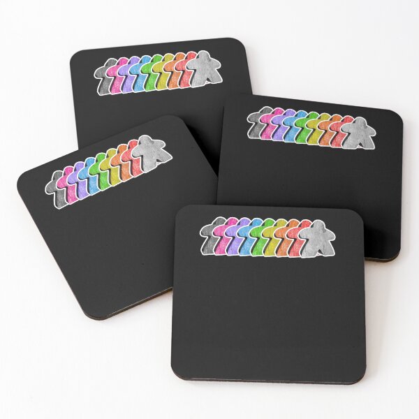 Artikelvorschau, Meeple-Regenbogenreihe entworfen und verkauft von CHARLSORALES.
