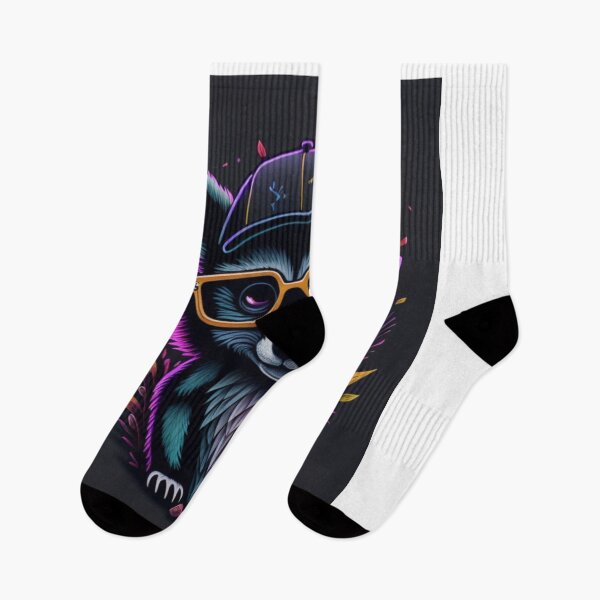 Item preview, racoon art neon  designed and sold by irosh madushan.