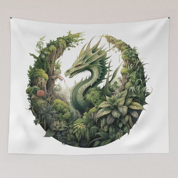 Item preview, Ferocity Unleashed: Fierce Jungle Dragon Art designed and sold by Christian Weiss.