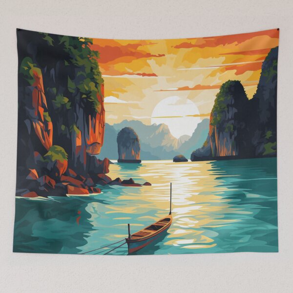 Item preview, A Pop Art Travel Print of Phi Phi Islands - Thailand designed and sold by StudioRedKoala.
