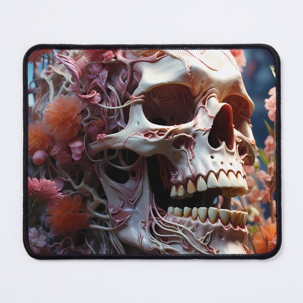 Item preview, Skull with flowers designed and sold by creator-Ra.