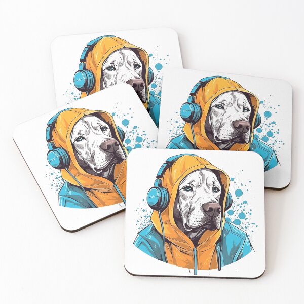 Item preview, Cool Dog with headphones designed and sold by KukiStickers.