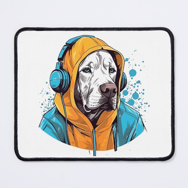 Item preview, Cool Dog with headphones designed and sold by KukiStickers.