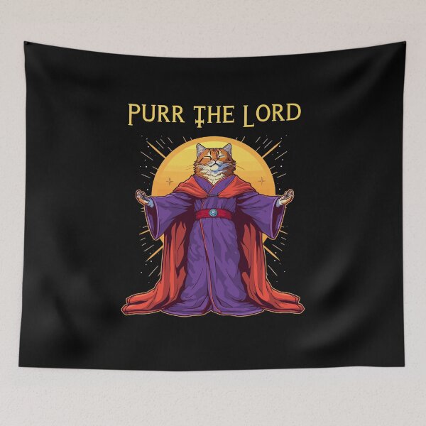 Aperçu de l'œuvre Retro Cat Pun Atheist Men Women Kids Graphic Funny Cat créée et vendue par KsuAnn.