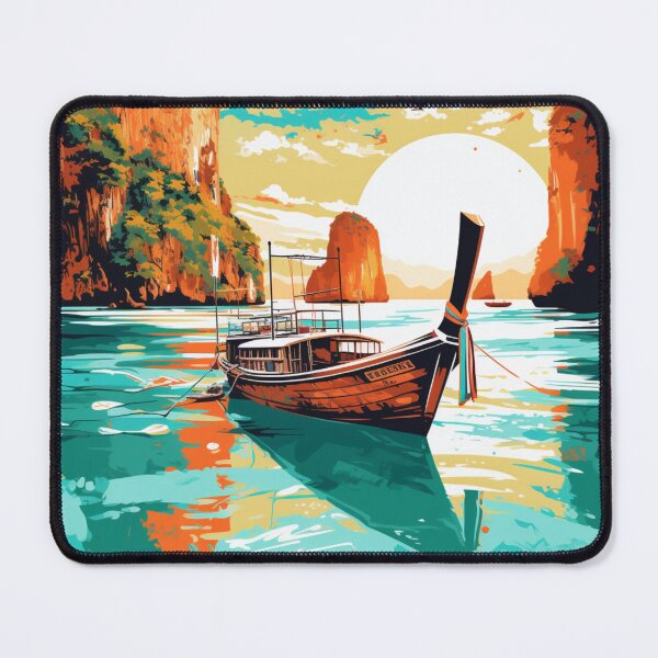 Item preview, A Pop Art Travel Print of Phi Phi Islands - Thailand designed and sold by StudioRedKoala.