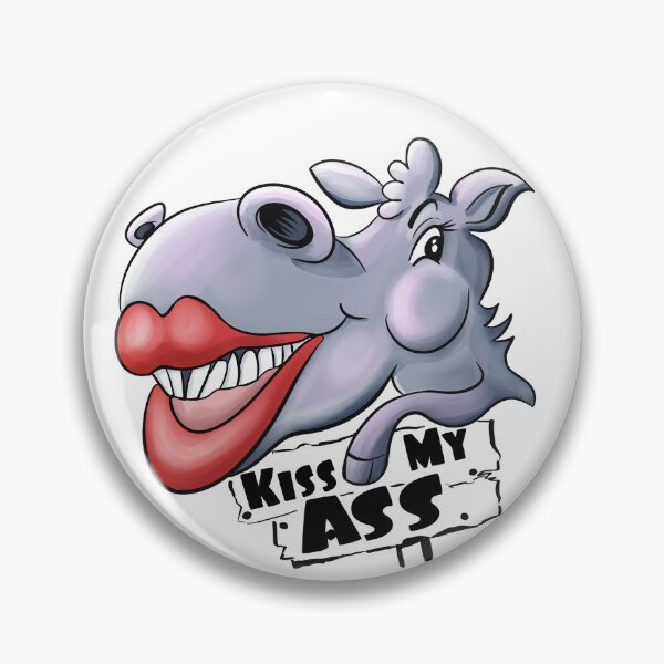 Item preview, Kiss my ass - funny ass puns - donkey memes designed and sold by JyayasiDesigns.