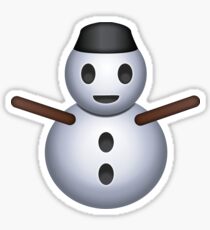 Snowman Emoji Sticker Sticker