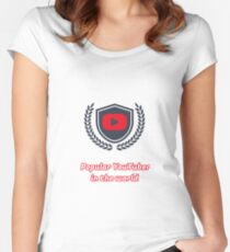 Popular YouTuber in the world Women's Fitted Scoop T-Shirt
