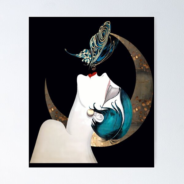 Item preview, Butterfly Kiss French Art Deco Flapper 	 Remix   	 designed and sold by zhlhzispe33.