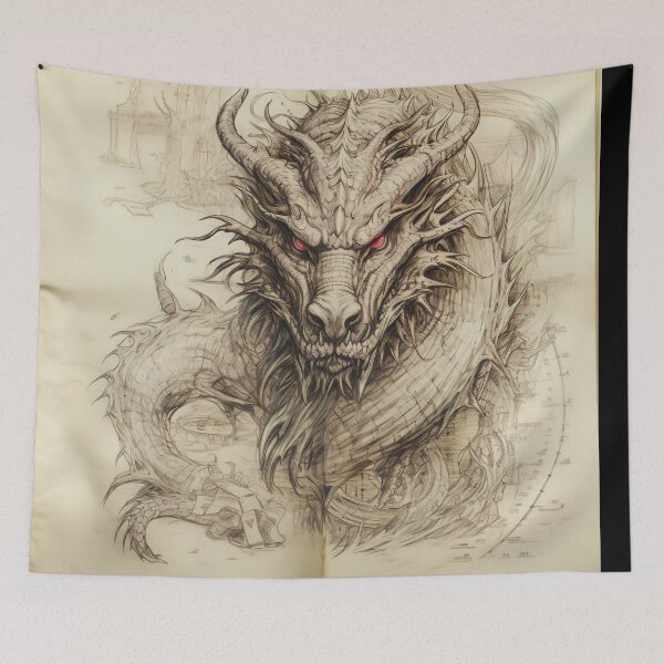 Item preview, Old Ancient Drawings of Dragons  designed and sold by BrandonArtWorld.