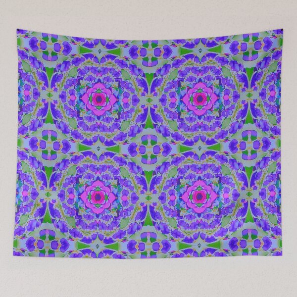 Item preview, "The Charm of Pink Roses: Artistic Patterns on Seamless Stained Glass" designed and sold by run-rotee.
