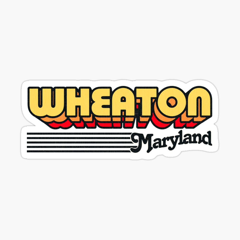 Wheaton, Maryland | Retro Stripes Sticker
