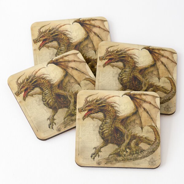 Item preview, Old Ancient Drawings of Dragons  designed and sold by BrandonArtWorld.