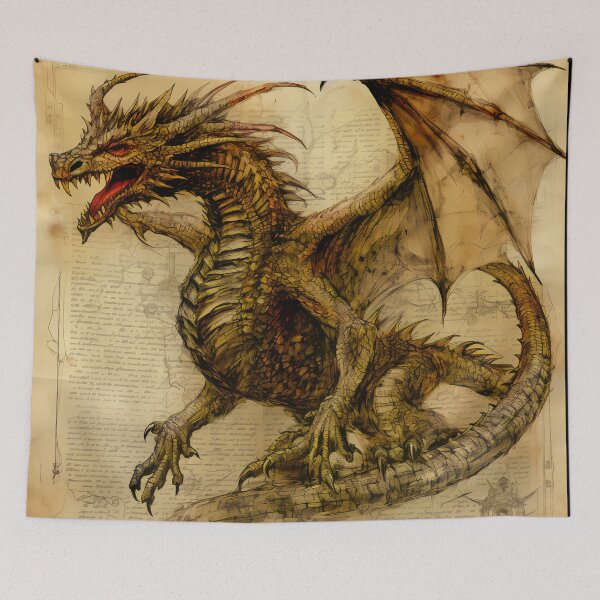 Item preview, Old Ancient Drawings of Dragons  designed and sold by BrandonArtWorld.