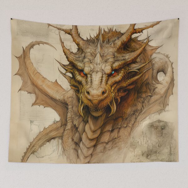 Item preview, Old Ancient Drawings of Dragons  designed and sold by BrandonArtWorld.