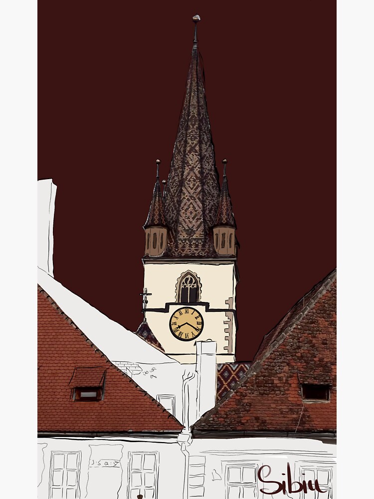 SIBIU Hermannstadt - Grey Sticker for Sale by myclubtees