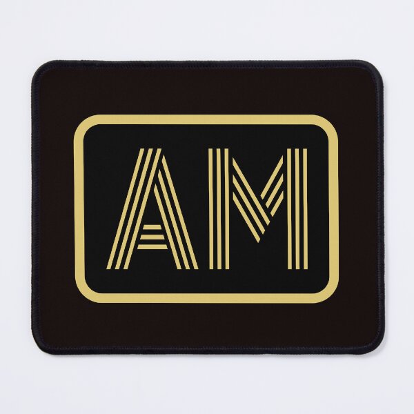 Item preview, AM Initials Gold Geometric Letters designed and sold by Jeallan Designs.