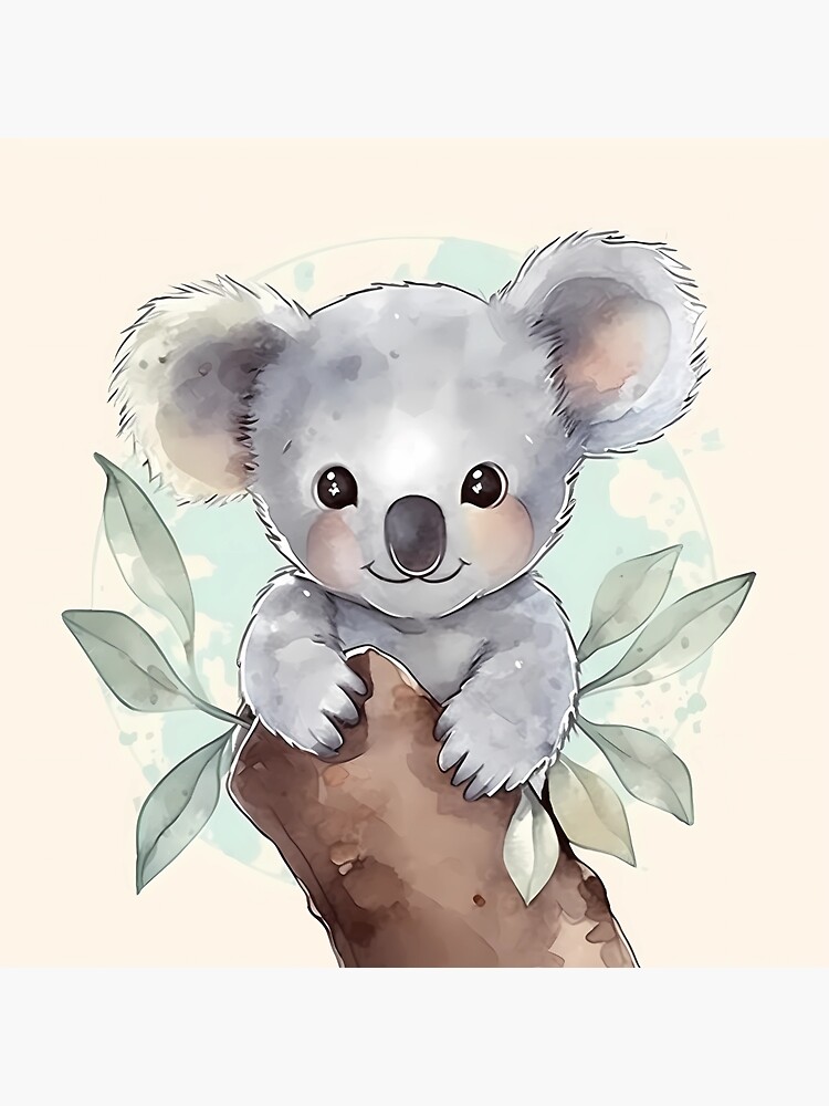 Cute Kawaii Baby Koala Bear Art Print for Sale by CozyKawaiiArt