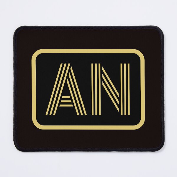 Item preview, AN Initials Gold Geometric Letters designed and sold by Jeallan Designs.