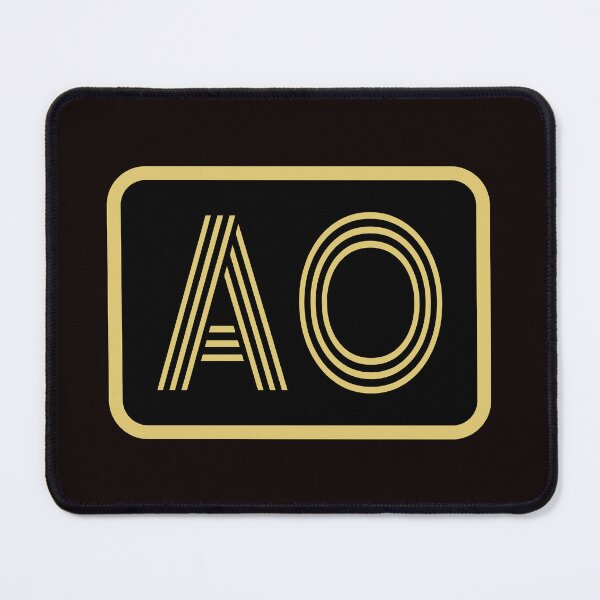 Item preview, AO Initials Gold Geometric Letters designed and sold by Jeallan Designs.