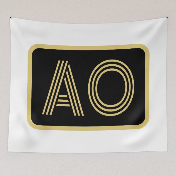 Item preview, AO Initials Gold Geometric Letters designed and sold by Jeallan Designs.