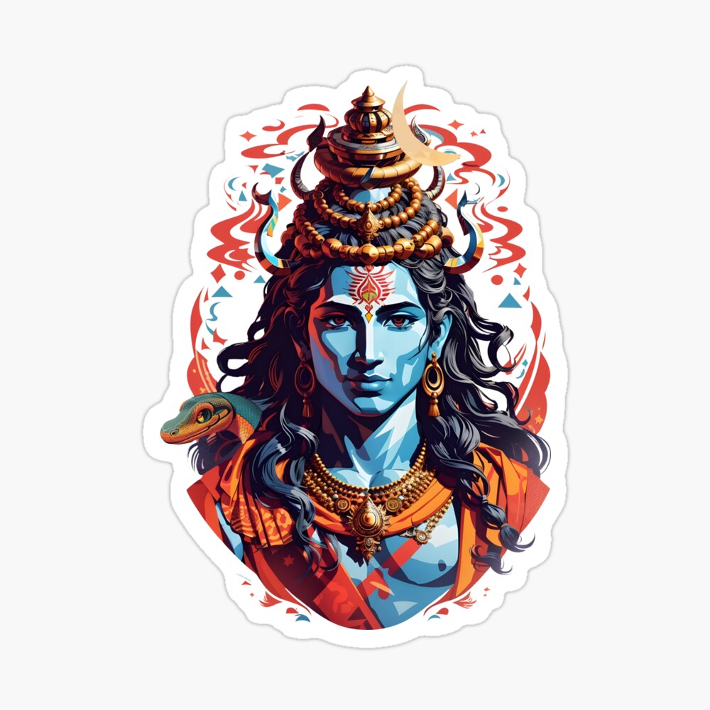 Premium Photo | Lord shiva sticker