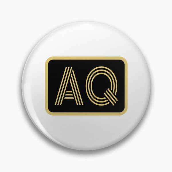 Item preview, AQ Initials Gold Geometric Letters designed and sold by Jeallan Designs.