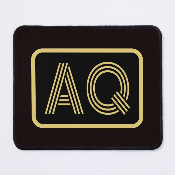 Item preview, AQ Initials Gold Geometric Letters designed and sold by Jeallan Designs.