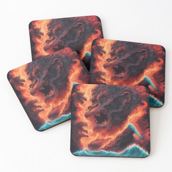 Item preview, Elemental Elegance: Dance of Fire and Water Poster designed and sold by RedArtG09.