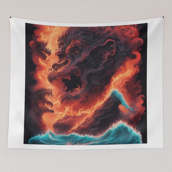 Item preview, Elemental Elegance: Dance of Fire and Water Poster designed and sold by RedArtG09.